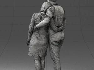 000180 Couple Standing Together 0907 3D Model