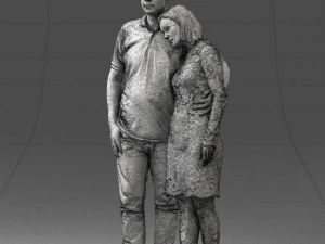 000180 Couple Standing Together 0907 3D Model