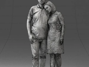000180 Couple Standing Together 0907 3D Model