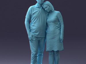 000180 Couple Standing Together 0907 3dp Modelo de Impressão 3D