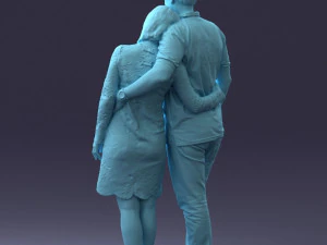 000180 Couple Standing Together 0907 3dp 3D Print Model