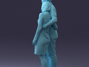 000180 Couple Standing Together 0907 3dp Modelo de Impressão 3D