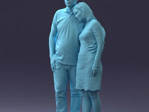 000180 Couple Standing Together 0907 3dp 3D Print Model