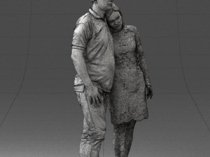 000180 Couple Standing Together 0907 3dp Modelo de Impressão 3D