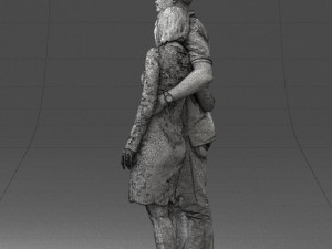 000180 Couple Standing Together 0907 3dp Modelo de Impressão 3D