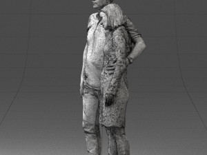 000180 Couple Standing Together 0907 3dp Modelo de Impressão 3D