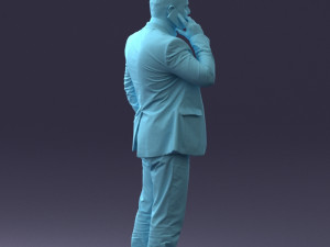 000181 Businessman Talking on Phone 0911 3D 模型
