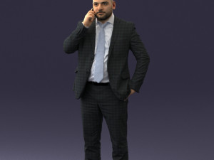 000181 Businessman Talking on Phone 0911 3dp Modelo de impresión 3D