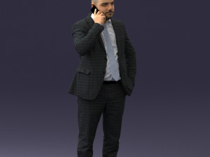 000181 Businessman Talking on Phone 0911 3dp Modelo de impresión 3D