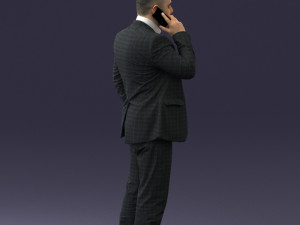 000181 Businessman Talking on Phone 0911 3dp Modelo de impresión 3D