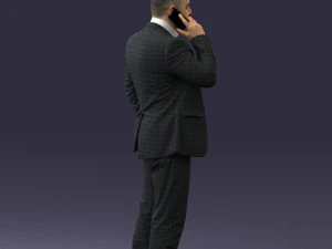 000181 Businessman Talking on Phone 0911 3dp 3D Print Model