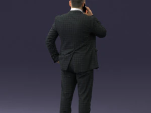 000181 Businessman Talking on Phone 0911 3dp 3D Print Model