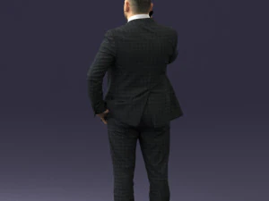 000181 Businessman Talking on Phone 0911 3dp 3D Print Model