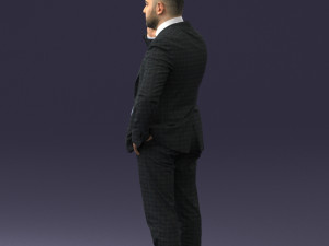 000181 Businessman Talking on Phone 0911 3dp Modelo de impresión 3D