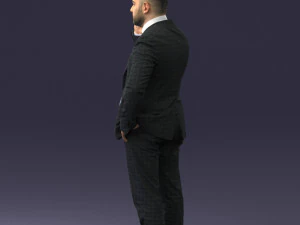 000181 Businessman Talking on Phone 0911 3dp 3D Print Model