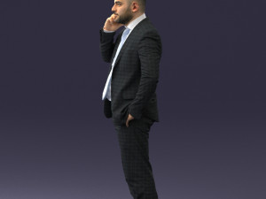 000181 Businessman Talking on Phone 0911 3dp Modelo de impresión 3D