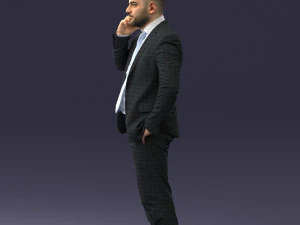 000181 Businessman Talking on Phone 0911 3dp 3D Print Model