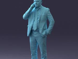 000181 Businessman Talking on Phone 0911 3dp 3D Print Model