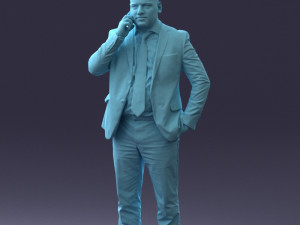 000181 Businessman Talking on Phone 0911 3dp Modelo de impresión 3D