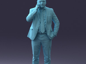 000181 Businessman Talking on Phone 0911 3dp Modelo de impresión 3D