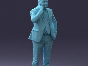 000181 Businessman Talking on Phone 0911 3dp Modelo de impresión 3D