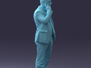 000181 Businessman Talking on Phone 0911 3dp Modelo de impresión 3D