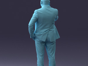 000181 Businessman Talking on Phone 0911 3dp Modelo de impresión 3D