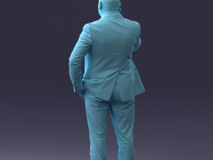 000181 Businessman Talking on Phone 0911 3dp 3D Print Model