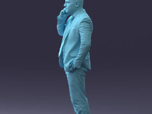 000181 Businessman Talking on Phone 0911 3dp 3D Print Model