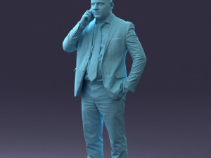 000181 Businessman Talking on Phone 0911 3dp Modelo de impresión 3D