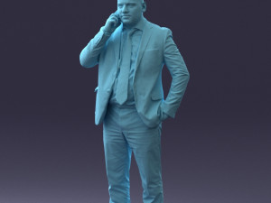 000181 Businessman Talking on Phone 0911 3dp Modelo de impresión 3D
