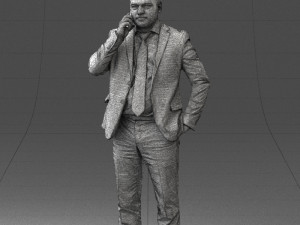 000181 Businessman Talking on Phone 0911 3dp Modelo de impresión 3D