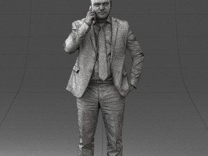 000181 Businessman Talking on Phone 0911 3dp Modelo de impresión 3D