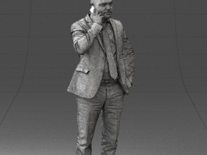 000181 Businessman Talking on Phone 0911 3dp Modelo de impresión 3D