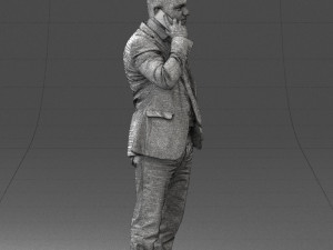 000181 Businessman Talking on Phone 0911 3dp Modelo de impresión 3D