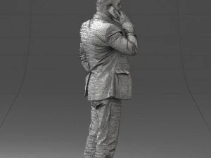 000181 Businessman Talking on Phone 0911 3dp 3D Print Model