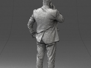 000181 Businessman Talking on Phone 0911 3dp Modelo de impresión 3D