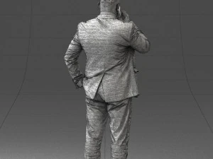 000181 Businessman Talking on Phone 0911 3dp 3D Print Model