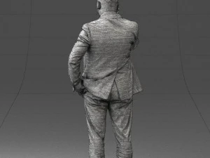 000181 Businessman Talking on Phone 0911 3dp 3D Print Model