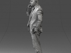 000181 Businessman Talking on Phone 0911 3dp Modelo de impresión 3D