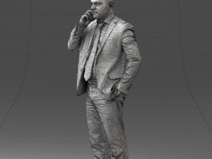 000181 Businessman Talking on Phone 0911 3dp Modelo de impresión 3D