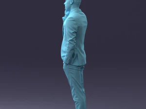000182 Young Businessman on Phone 0911 3D Model