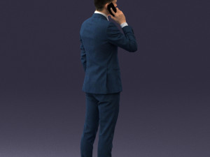 000182 Young Businessman on Phone 0911 3dp 3D Print Model