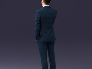 000182 Young Businessman on Phone 0911 3dp 3D Print Model