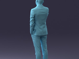 000182 Young Businessman on Phone 0911 3dp 3D Print Model