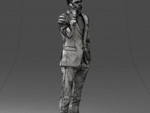 000182 Young Businessman on Phone 0911 3dp 3D Print Model