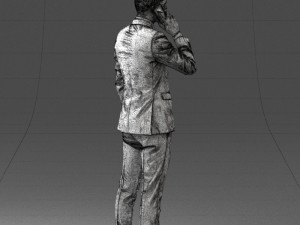 000182 Young Businessman on Phone 0911 3dp 3D Print Model