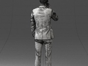 000182 Young Businessman on Phone 0911 3dp 3D Print Model