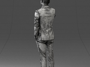 000182 Young Businessman on Phone 0911 3dp 3D Print Model