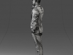 000182 Young Businessman on Phone 0911 3dp 3D Print Model